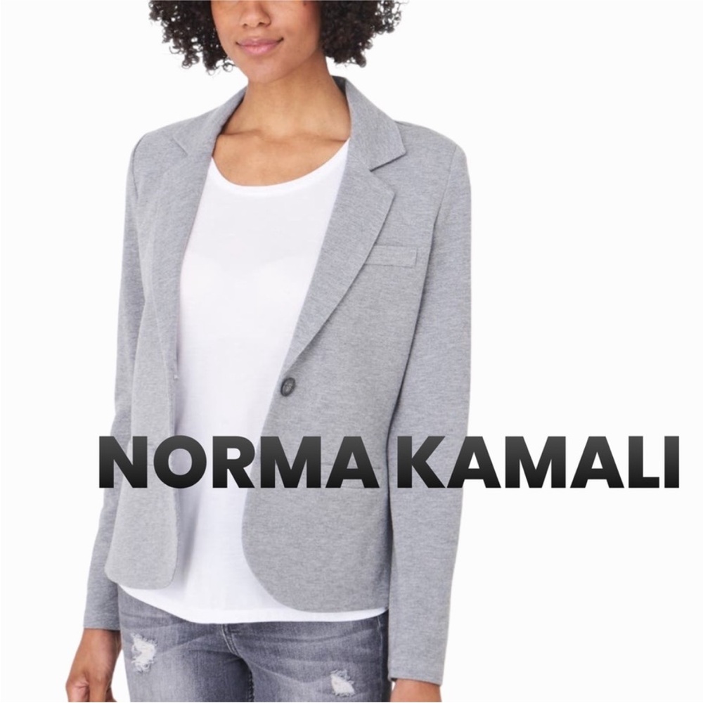 Norma Kamali Gray Sweatshirt Blazer